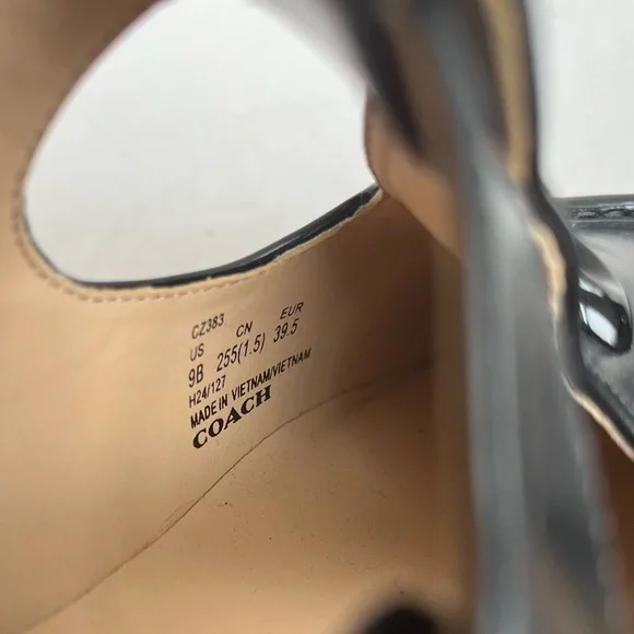 Coach Liv Lug Sole Mary Jane Black Women's Loafers size 9B - Picture 8 of 11